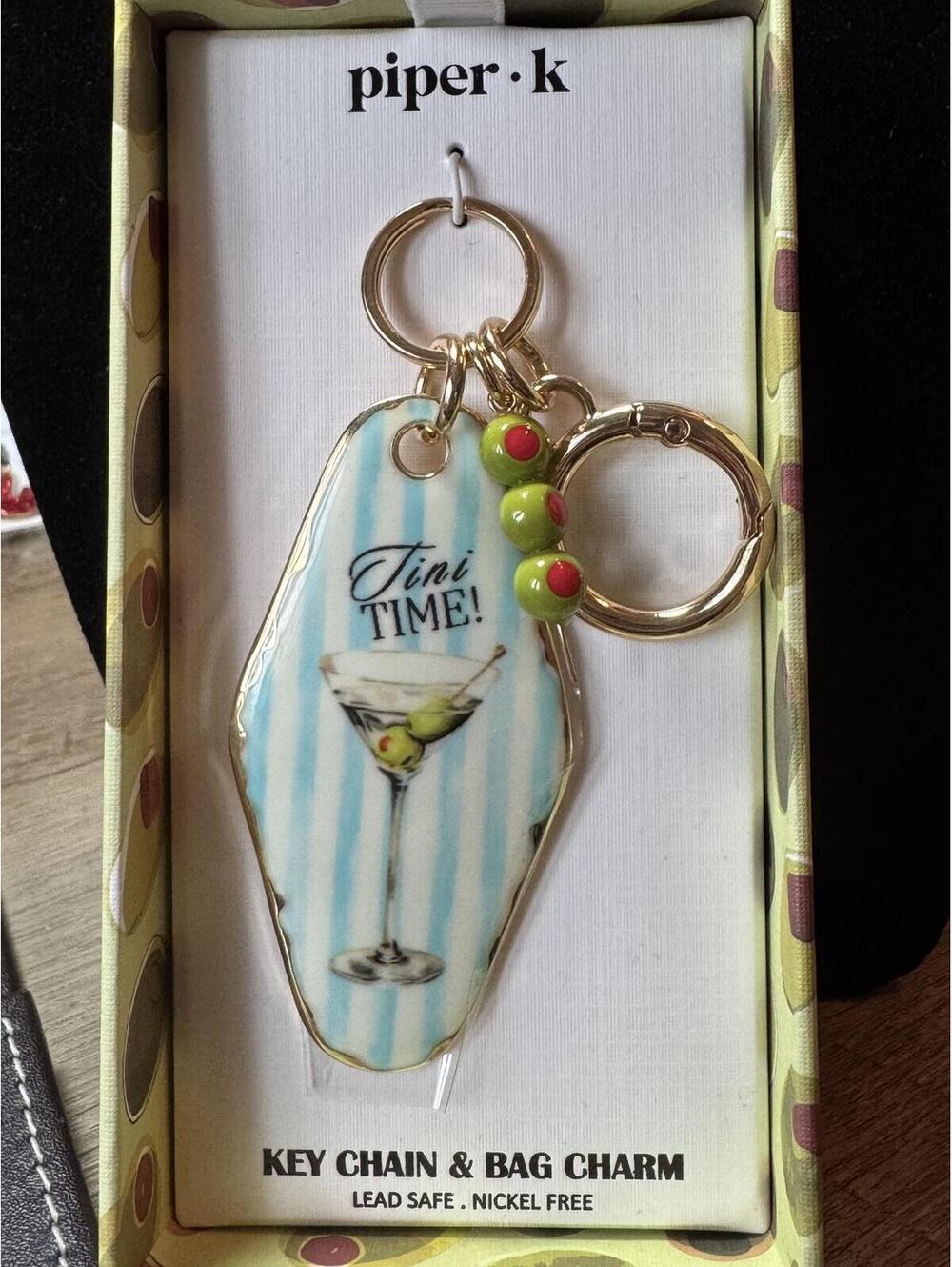 piper.k Tini Time! Martini Key Chain & Bag Charm